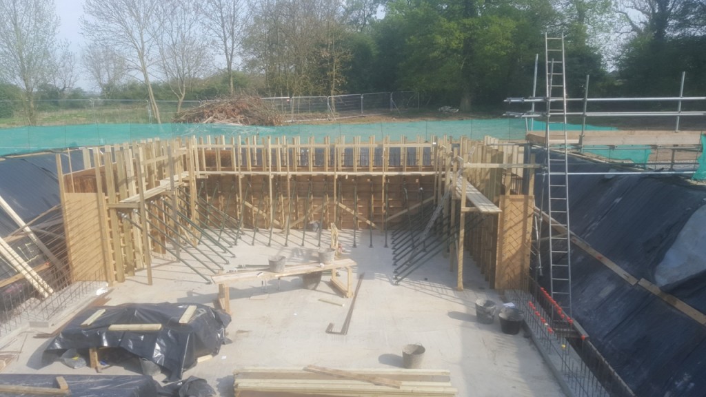 First half of walls ready for concrete